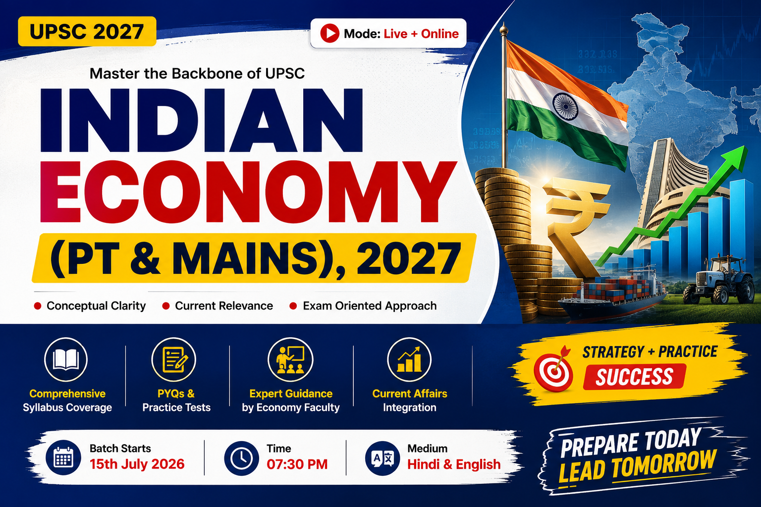 Indian Economy (PT & MAINS), 2027